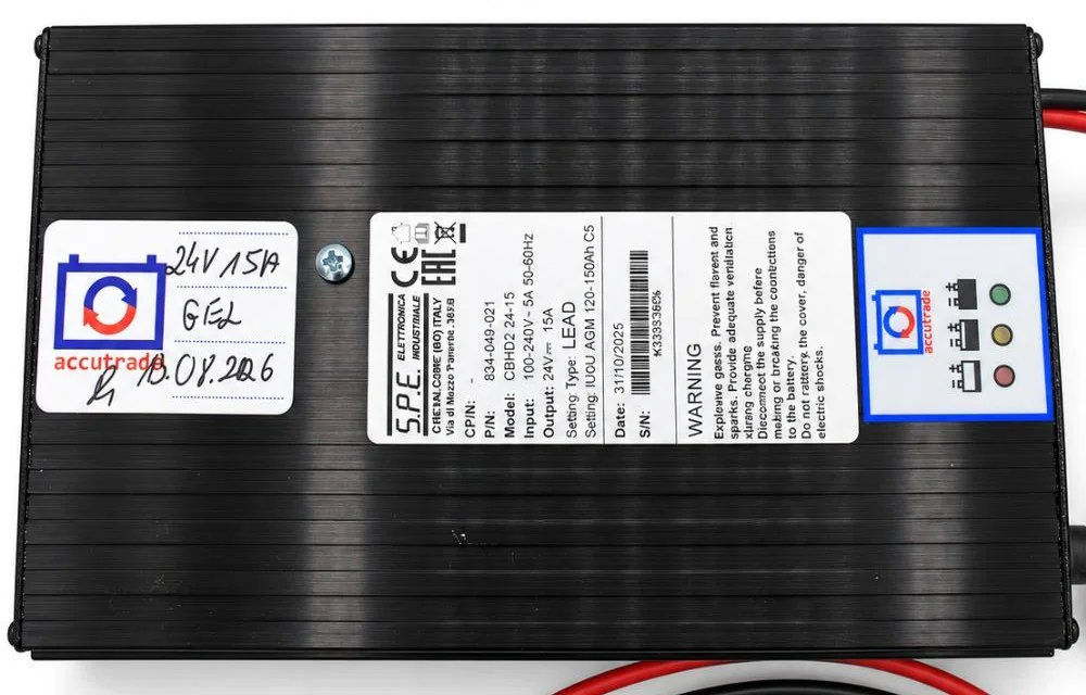 Ładowarka SPE CBHD2 24V 15A z wtykiem Anderson SB 50 RED