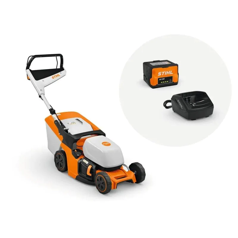 Stihl RMA 443 kosiarka akumulatorowa w zestawie z akumulatorem AK 20 i ładowarką AL 101