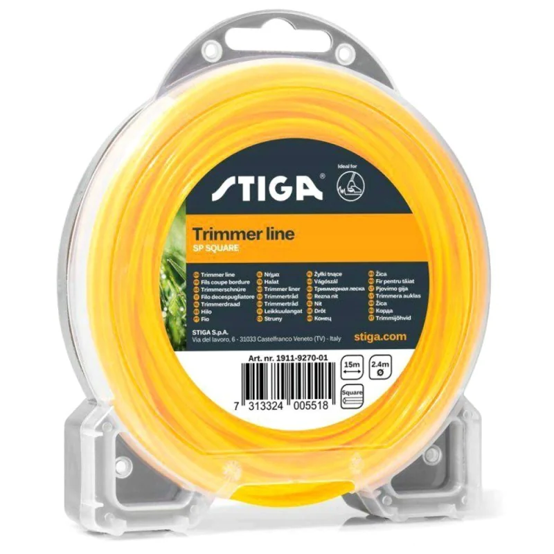 Żyłka do kos i podkaszarek Stiga SP66 kwadratowa 2,4mm x 15m - 1911-9270-01