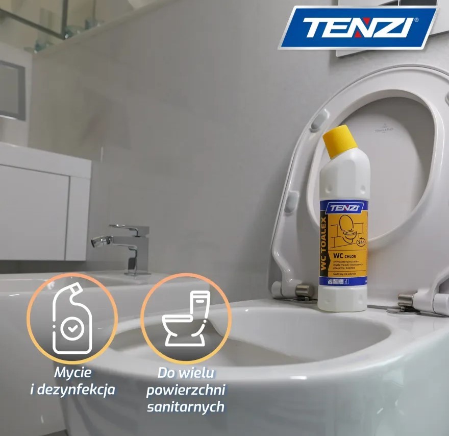 TENZI WC Toalex antybakteryjny żel do toalety z chlorem aktywnym