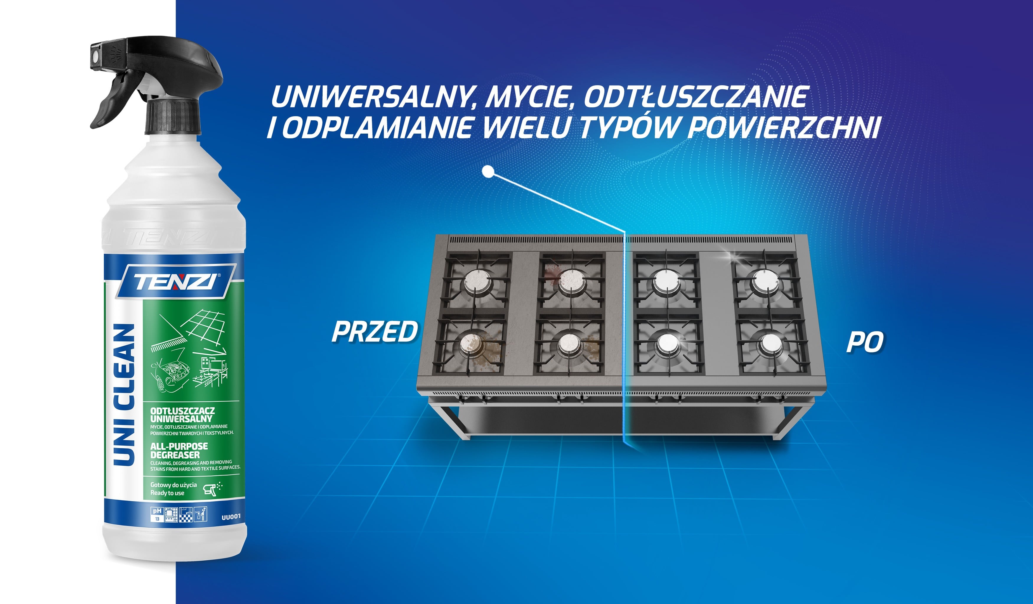 TENZI UNI Clean WUU001A001BD000 odplamiacz uniwersalny 1L