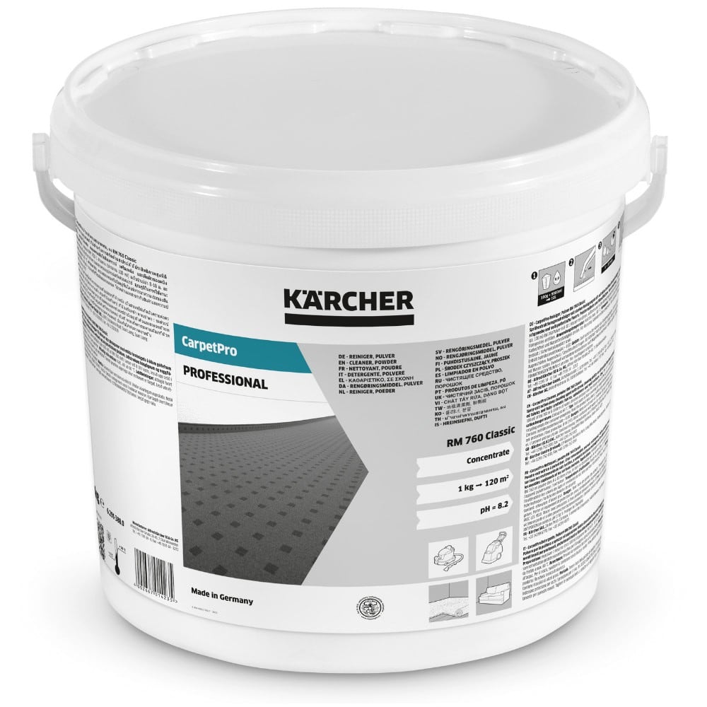 Karcher CarpetPro RM 760 Classic 10 kg - proszek do czyszczenia wykładzin tekstylnych, dywanów i tapicerki metodą ekstrakcji
