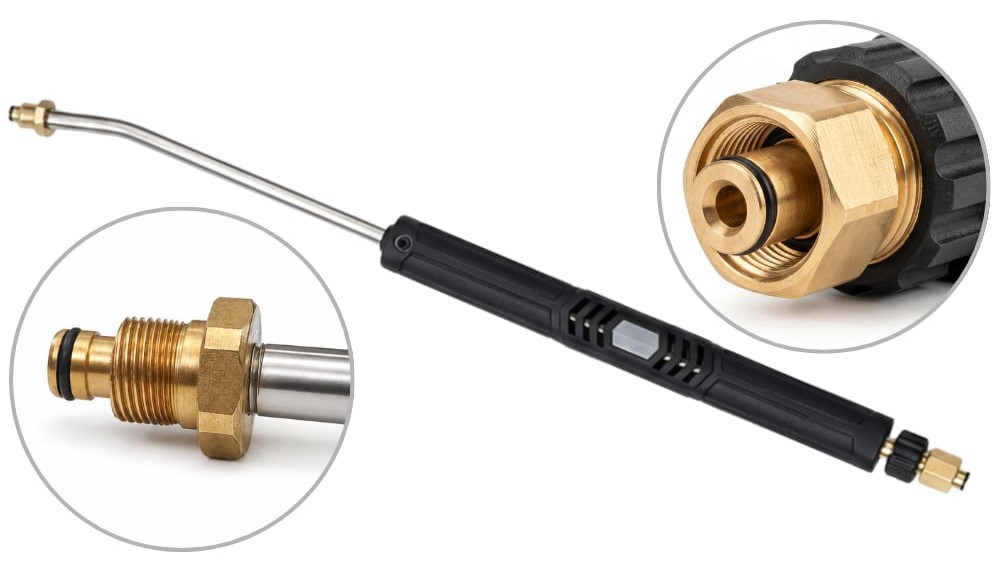 Lanca do myjki Kärcher HDS 900mm JetLance Neo gięta HW ciepłowodna INOX K-Lock TR22F - K-Lock TR20M 250bar, 150°C