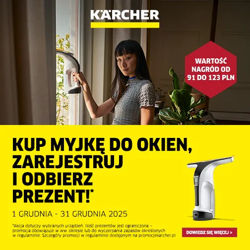 Promocja Kärcher WV: Kup myjkę do okien i odbierz zestaw akcesoriów za darmo!