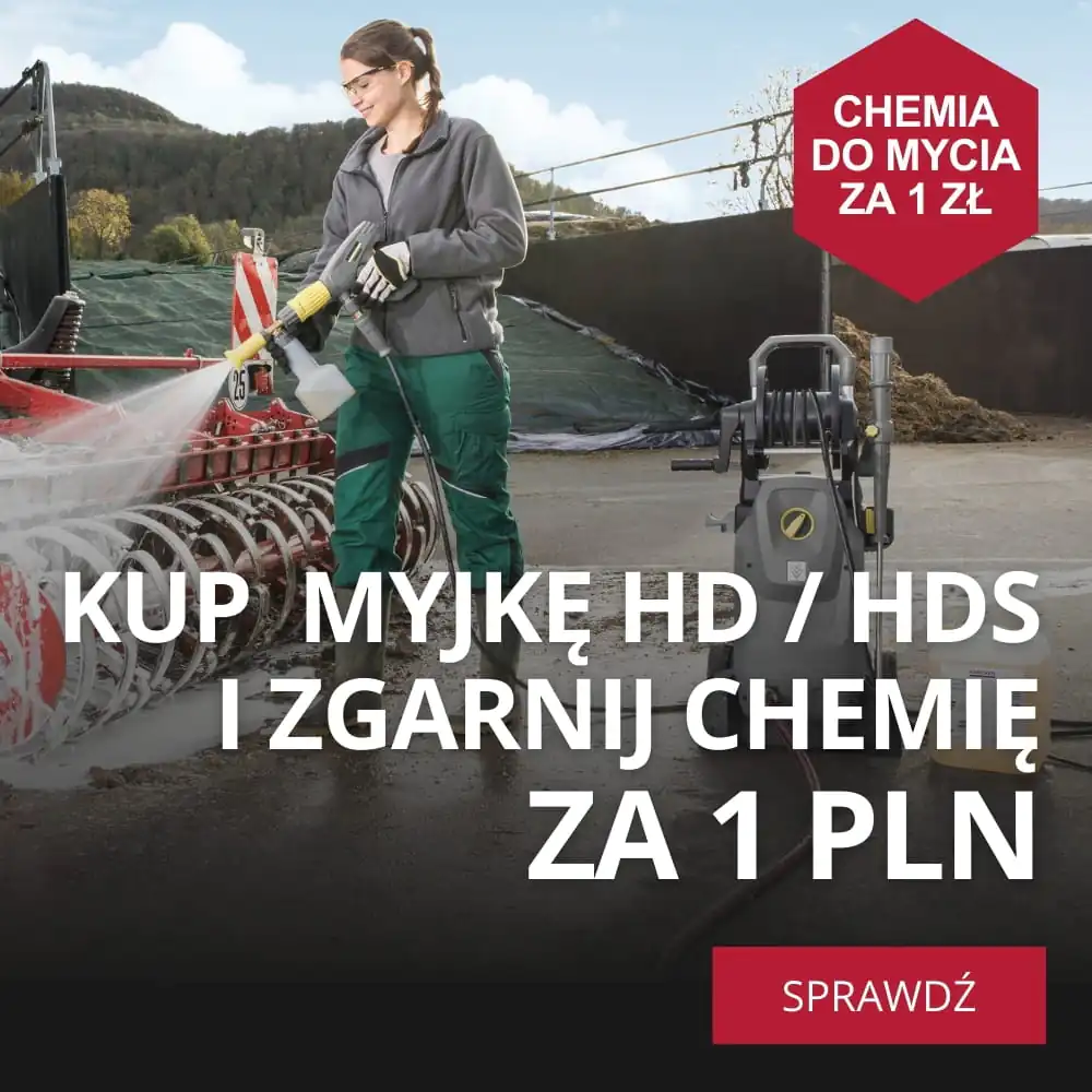 Promocja myjki Kärcher HD i HDS - kup i odbierz środek czyszczący za 1 zł!