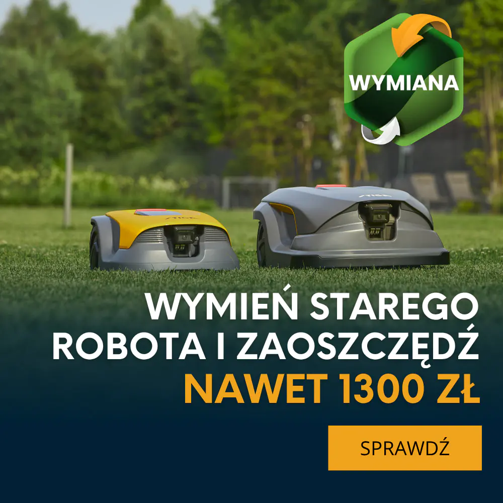 Wymień starego robota koszącego na nowy model STIGA VISTA z dopłatą nawet 1300 zł Wymień starego robota koszącego na nowy model STIGA VISTA z dopłatą nawet 1300 zł