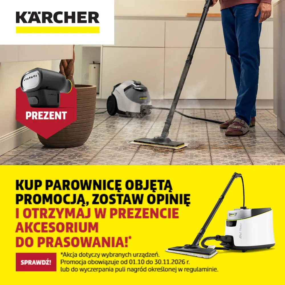 Kup parownicę, zostaw opinię i otrzymaj akcesorium do prasowania w prezencie!