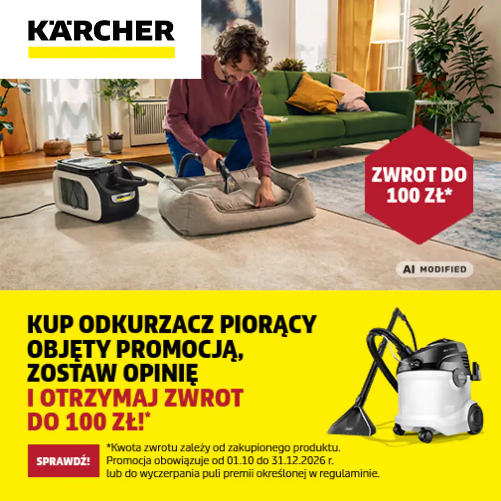 Kup odkurzacz piorący, zostaw opinię i otrzymaj zwrot do 100 zł!