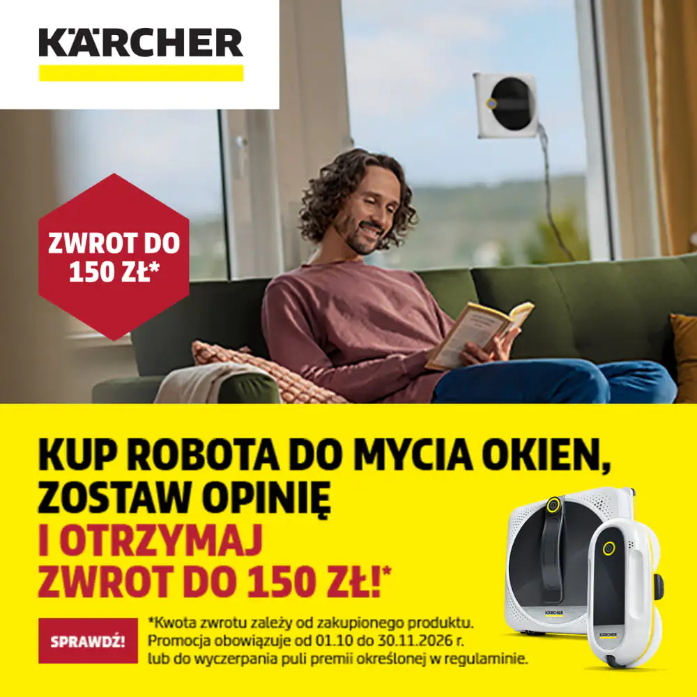Kup robota do mycia okien, zostaw opinię i otrzymaj zwrot do 150 zł!