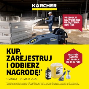 Promocja Kärcher HD/HDS - Kup, zarejestruj i zgarnij nagrody o wartości nawet 1536 zł