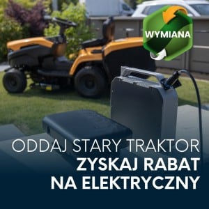 Promocja STIGA - wymień traktor spalinowy i zyskaj 1750 zł rabatu na akumulatorowy traktor ogrodowy ePower Pro