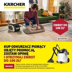 Kup odkurzacz piorący, zostaw opinię i otrzymaj zwrot do 100 zł!