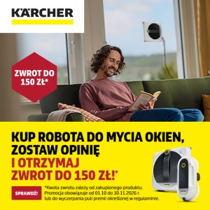 Kup robota do mycia okien, zostaw opinię i otrzymaj zwrot do 150 zł!