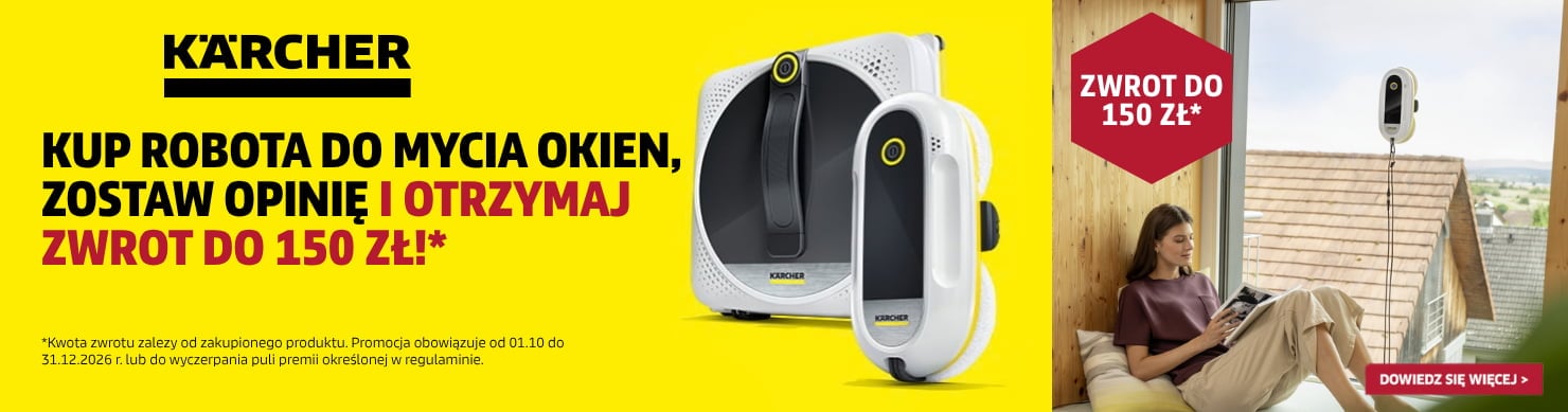 Kup robota do mycia okien, zostaw opinię i otrzymaj zwrot do 150 zł!