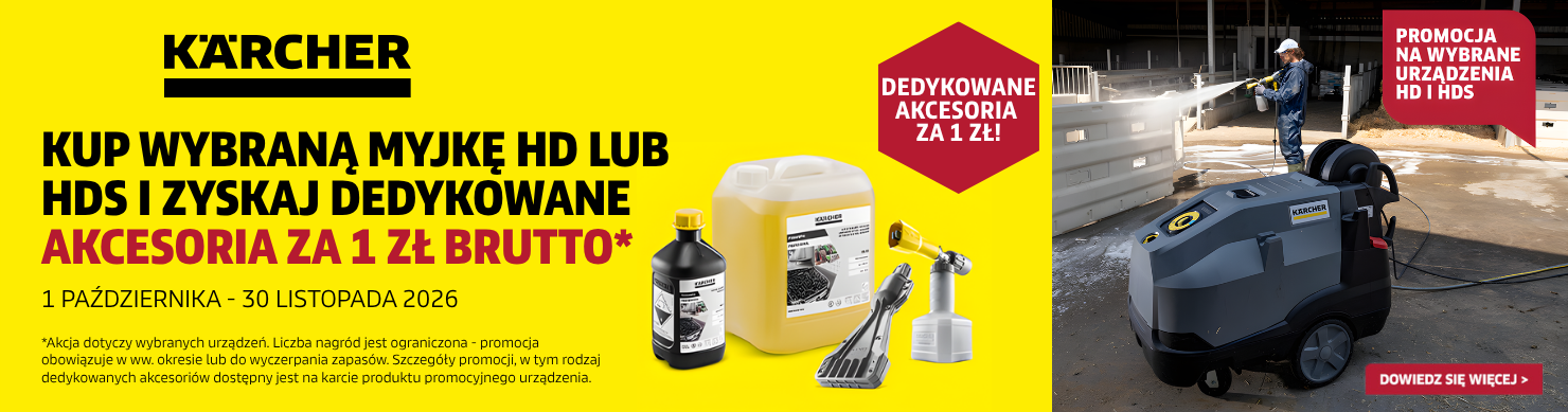 Kup profesjonalną myjkę Kärcher i dobierz akcesoria za 1 zł! 