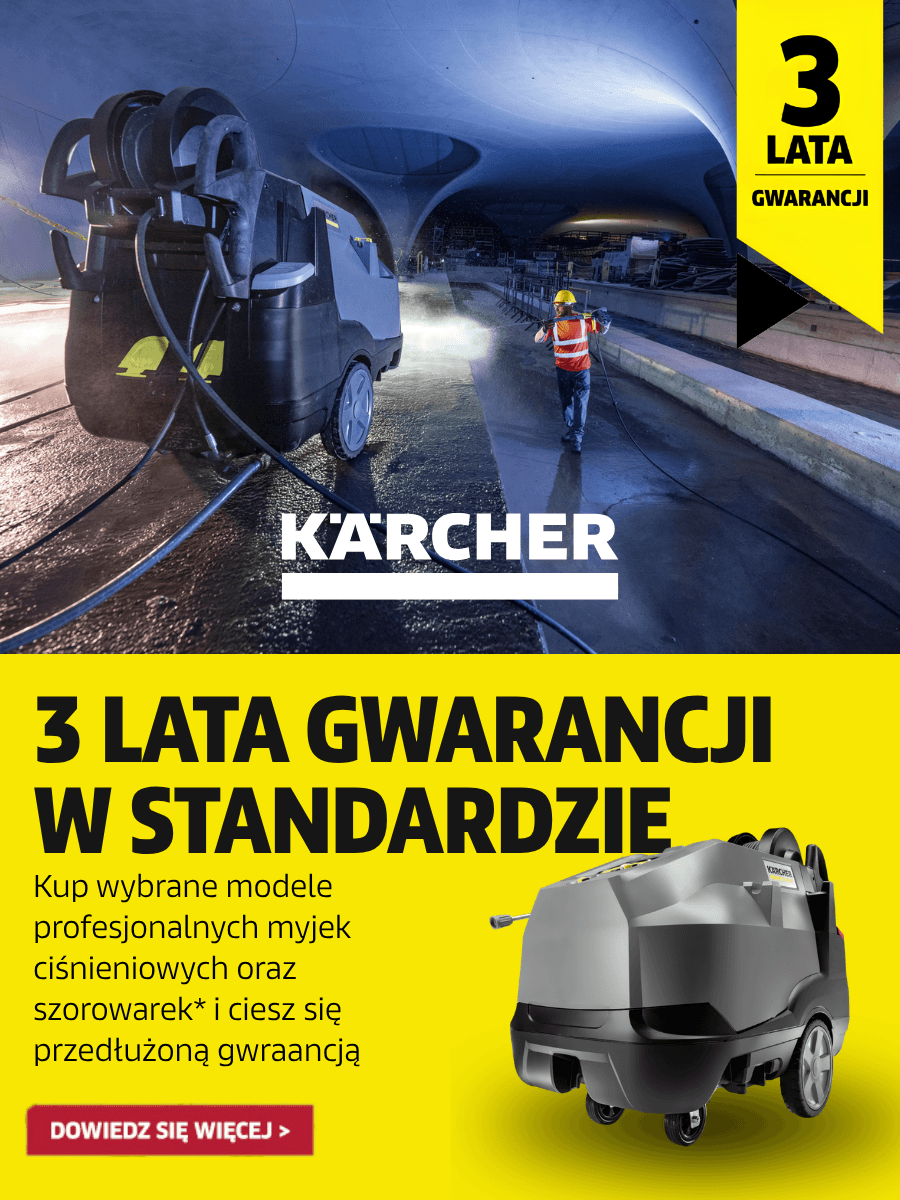 Gwarancja do 3 lat na profesjonalne urządzenia marki Karcher